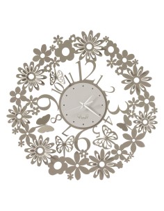 Arti & Mestieri - Orologio da parete di design Margherite-sabbia/bianco marmo 50 cm di diametro