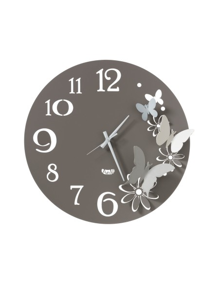 Arti & Mestieri - Orologio da parete particolare Butterfly Flowers piccolo Diametro 45 cm
