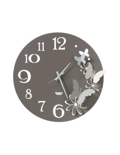 Arti & Mestieri - Orologio da parete particolare Butterfly Flowers piccolo Diametro 45 cm
