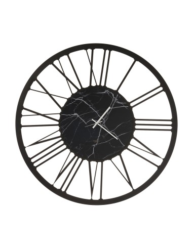 Arti & Mestieri - Orologio da parete design Big-nero/marmo nero 90-Diametro 90 cm