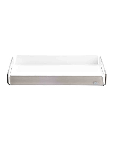 Vesta Home - Vassoio Piccolo Like Water·tortora Monosatinato·32 X 22 X 3,5 H Th. 5 Mm