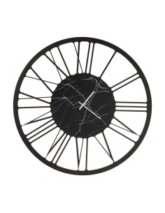 Arti & Mestieri - Orologio da parete design Big-nero/marmo nero 90-Diametro 90 cm