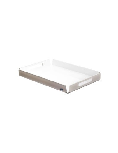 Vesta Home - Vassoio Piccolo Like Water·tortora Monosatinato·32 X 22 X 3,5 H Th. 5 Mm
