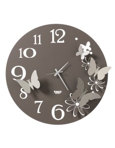 Arti & Mestieri - Orologio da parete particolare Butterfly Flowers grande-Diametro 60 cm 2