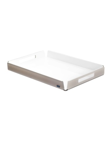 Vesta Home - Vassoio Piccolo Like Water·tortora Monosatinato·32 X 22 X 3,5 H Th. 5 Mm