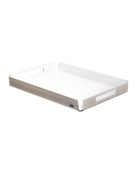 Vesta Home - Vassoio Piccolo Like Water·tortora Monosatinato·32 X 22 X 3,5 H Th. 5 Mm