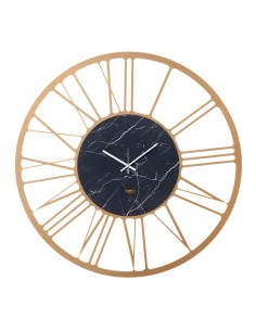 Arti & Mestieri - Orologio da parete design Big-oro laccato/marmo nero 90-Diametro 90 cm 2