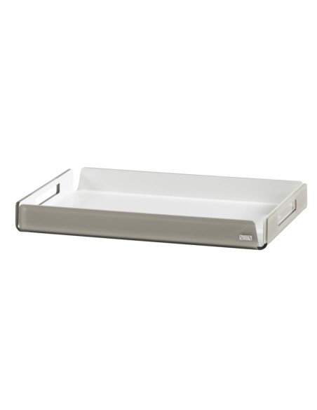 Vesta Home - Vassoio Piccolo Like Water·tortora Monosatinato·32 X 22 X 3,5 H Th. 5 Mm