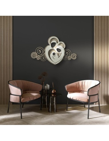 Arti & Mestieri - Pannello decorativo moderno Sacra Famiglia Orfeo-80 x-beige/avorio 50 cm di altezza