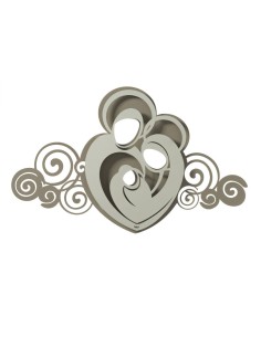Arti & Mestieri - Pannello decorativo moderno Sacra Famiglia Orfeo-80 x-beige/avorio 50 cm di altezza