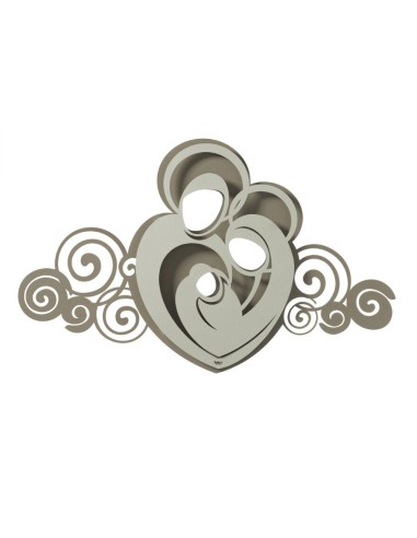 Arti & Mestieri - Pannello decorativo moderno Sacra Famiglia Orfeo-80 x-beige/avorio 50 cm di altezza