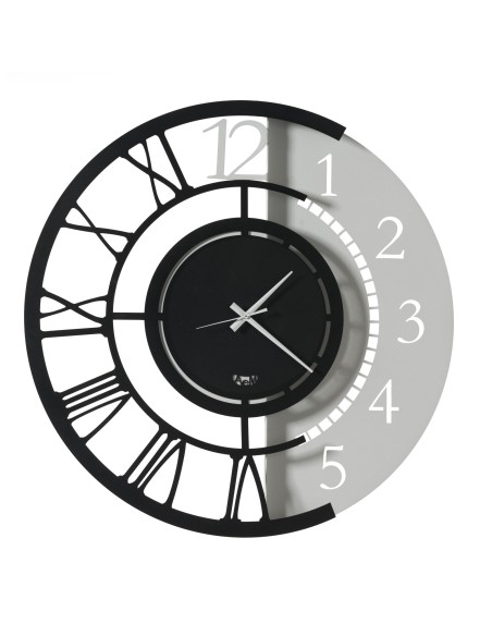 Arti & Mestieri - Orologio da parete particolare Full Metal Jack grande-bianco marmo/nero