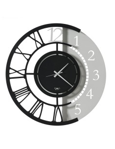 Arti & Mestieri - Orologio da parete particolare Full Metal Jack grande-bianco marmo/nero 2