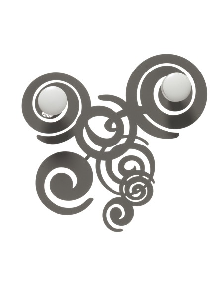 Arti & Mestieri - Appendiabiti di design Ganci da parete con riccioli Arabesque-29 x-fango 29 cm di altezza