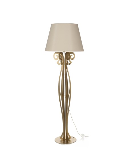 Arti & Mestieri - Lampada da terra moderna di design Circeo- oro trasparente/sabbia Ø 60 x 180 cm di altezza