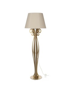 Arti & Mestieri - Lampada da terra moderna di design Circeo- oro trasparente/sabbia Ø 60 x 180 cm di altezza