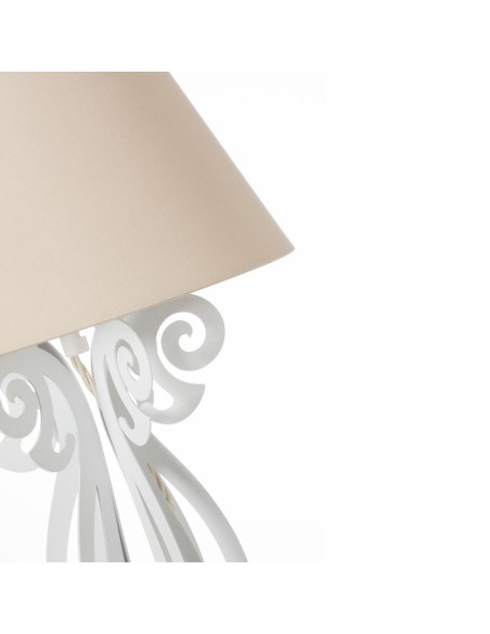 Arti & Mestieri - Lampada da terra moderna di design Circeo bianco marmo/sabbia  Ø 60 x 180 cm di altezza