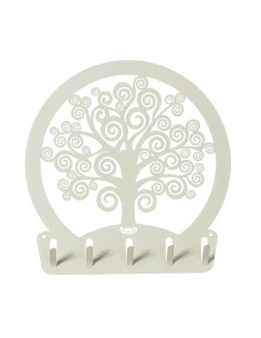Arti & Mestieri - Portachiavi moderno da parete Albero della vita avorio Diametro 25 cm