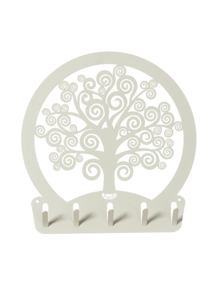 Arti & Mestieri - Portachiavi moderno da parete Albero della vita avorio Diametro 25 cm