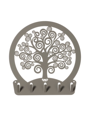 Arti & Mestieri - Portachiavi moderno da parete Albero della vita- fango Ø 25 cm