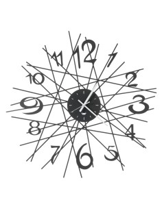 Arti & Mestieri - Orologio di design da parete Zig Zag- nero Ø 70 cm
