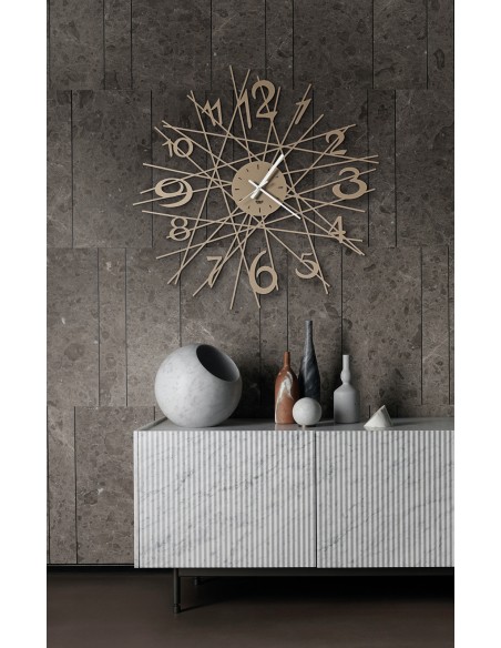 Arti & Mestieri - Orologio di design da parete Zig Zag- nero Ø 70 cm