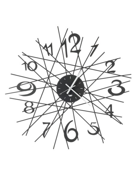 Arti & Mestieri - Orologio di design da parete Zig Zag- nero Ø 70 cm
