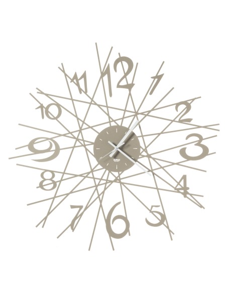 Arti & Mestieri - Orologio di design da parete Zig Zag beige Ø 70 cm