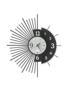 Arti & Mestieri - Orologio da parete di design Miro- nero/bianco marmo 52 x 59 cm di altezza