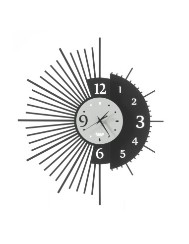 Arti & Mestieri - Orologio da parete di design Miro- nero/bianco marmo 52 x 59 cm di altezza
