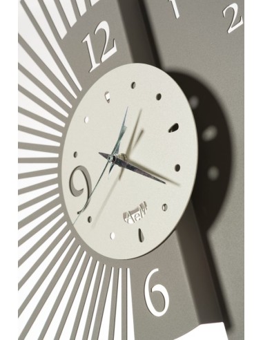 Arti & Mestieri - Orologio da parete di design Miro- nero/bianco marmo 52 x 59 cm di altezza