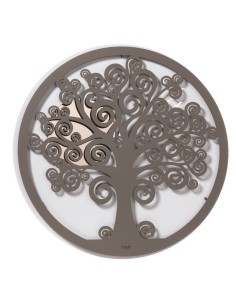 Arti & Mestieri - Pannello da parete Albero della Vita Bianco Marmo Fango Ø70 2