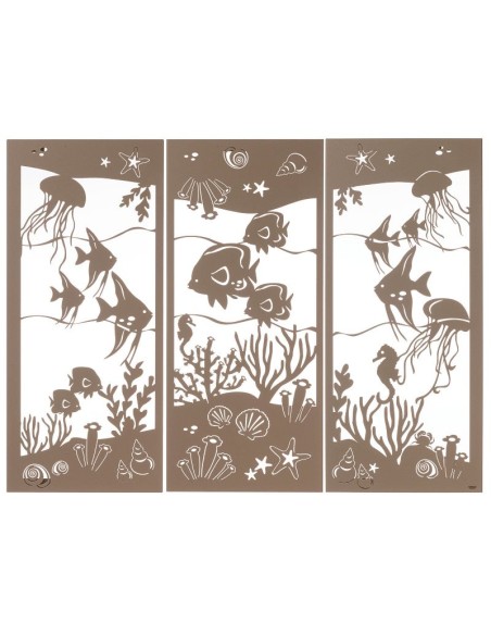 Arti & Mestieri - Pannello con fondale marino Nettuno Beige 130x90h