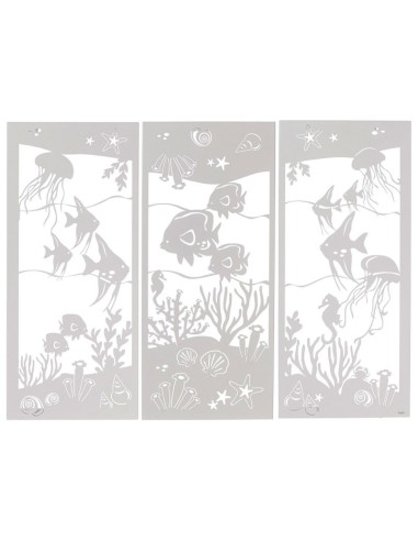 Arti & Mestieri - Pannello con fondale marino Nettuno Bianco Marmo 130x90h