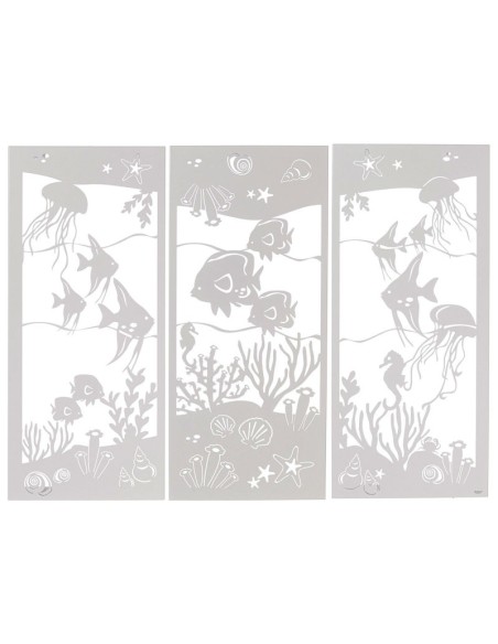 Arti & Mestieri - Pannello con fondale marino Nettuno Bianco Marmo 130x90h