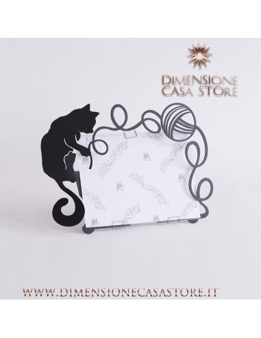 Arti & Mestieri - Portafoto di design "Gatto Gomitolo"-29 x-nero 20 cm di altezza (20 x 15 formato foto)