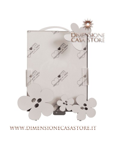Arti & Mestieri - Portafoto di design Fiorellini-19 x-bianco 23 cm di altezza (15 x 20 formato della foto)