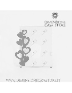 Arti & Mestieri - Portafoto di design "Cuori" piccolo-16 x-bianco 20 cm di altezza (15 x 20 formato foto)