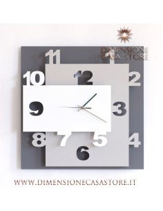 Arti & Mestieri - Orologio da parete moderno Ziggurat cm 40x8Px40H 2