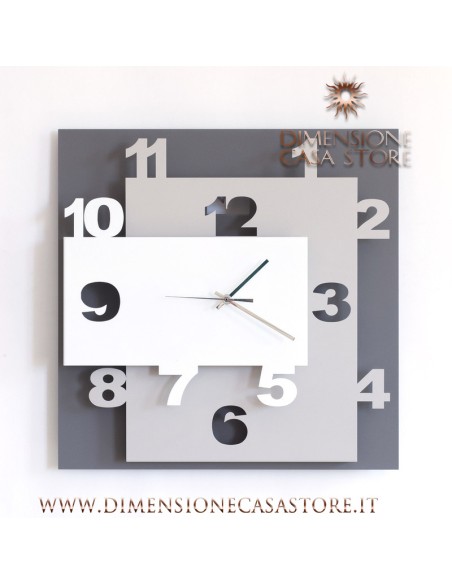 Arti & Mestieri - Orologio da parete moderno Ziggurat cm 40x8Px40H