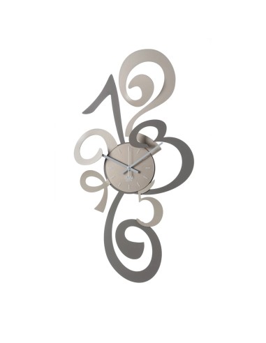 Arti & Mestieri - Orologio da parete moderno Truciolo-40 x-fango/sabbia 80 cm di altezza