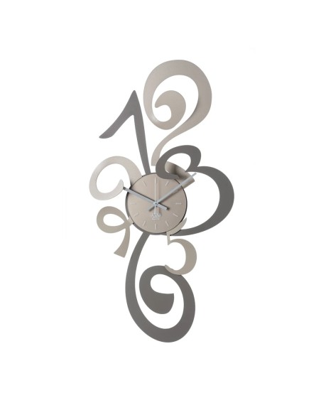 Arti & Mestieri - Orologio da parete moderno Truciolo-40 x-fango/sabbia 80 cm di altezza