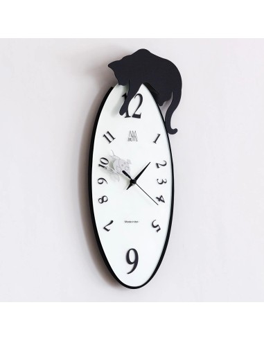 Arti & Mestieri - Orologio da parete particolare Tommy-17 x-nero 41 cm di altezza