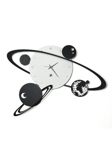 Arti & Mestieri - Orologio da parete di design Sistema Solare-bianco 50x36Hx8P