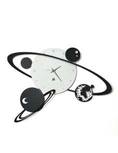 Arti & Mestieri - Orologio da parete di design Sistema Solare-bianco 50x36Hx8P