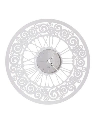 Arti & Mestieri - Orologio da parete con spirali Rococò Bianco Marmo Ø70