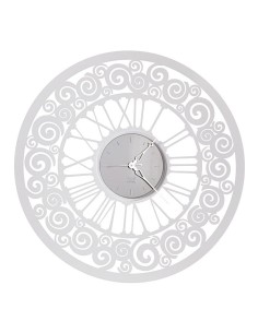Arti & Mestieri - Orologio da parete con spirali Rococò Bianco Marmo Ø70
