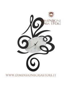 Arti & Mestieri - Orologio da parete di design Robin piccolo  nero cm 34x51H