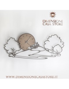 Arti & Mestieri - Orologio da parete particolare Paesaggio fango -98 x 43 cm di altezza 2