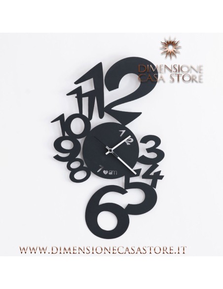 Arti & Mestieri - Orologio da parete di design Lupin nero cm 30x48h